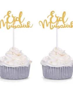 Eid Mubarak tekst Cupcake Prikkers 10 stuks