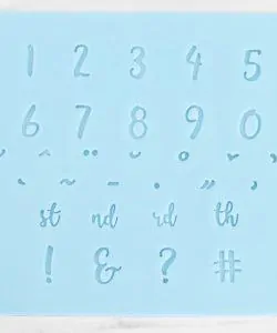 Pme fun fonts - numerals & specials - collection 1 bij cake, bake & love 10