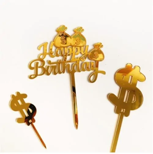 Caketopper happy birthday money