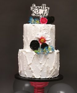 Caketopper legally single gumpaste - 120 x 155mm bij cake, bake & love 7