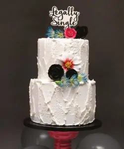 Alternative view of Caketopper Legally Single Gumpaste  - 120 x 155mm