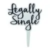 Caketopper legally single gumpaste - 120 x 155mm bij cake, bake & love 3
