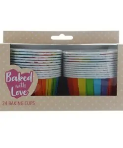 Baked with Love Baking cups Rainbow 24 stuks