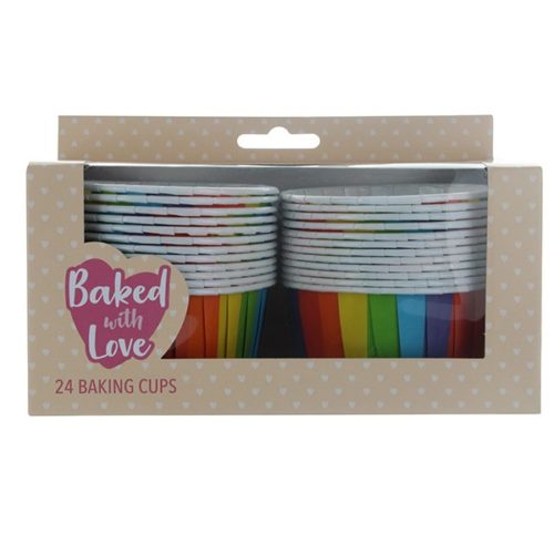 Baked with love baking cups rainbow 24 stuks bij cake, bake & love 5