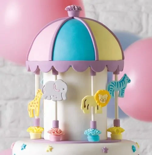 Cake star plunger cutter jungle animals - 4 stuks - afbeelding 2