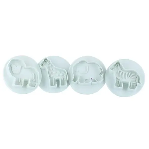 Cake star plunger cutter jungle animals - 4 stuks
