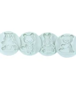 Cake Star Plunger Cutter Cute Animals - 4 stuks