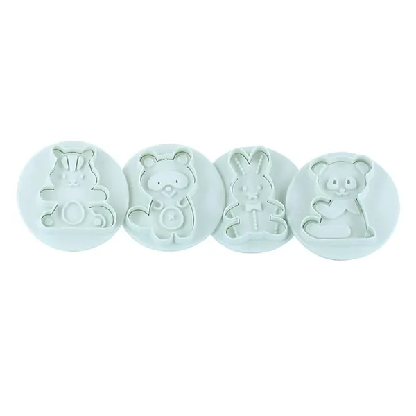 Cake star plunger cutter cute animals - 4 stuks bij cake, bake & love 5 Cake star plunger cutter cute animals - 4 stuks