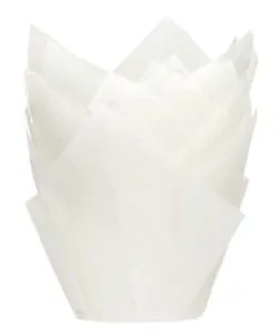 House of Marie Muffin Cups Tulp Wit pk/36