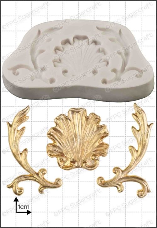 Fpc mould baroque shell bij cake, bake & love 5