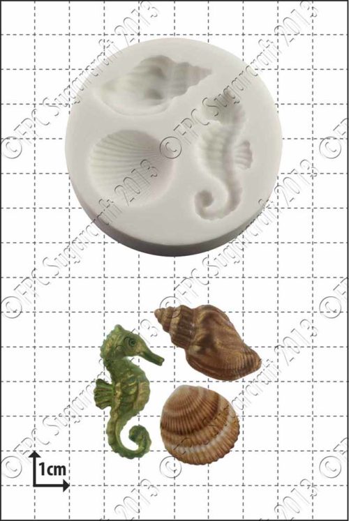 Fpc mould seahorse & shells bij cake, bake & love 5