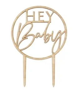 Alternative view of Wooden Caketopper Hey Baby