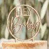 Wooden caketopper hey baby bij cake, bake & love 1