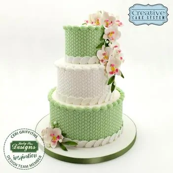 Katy sue designs - continuous rattan basket weave textured bij cake, bake & love 7 Katy sue designs - continuous rattan basket weave textured - afbeelding 3