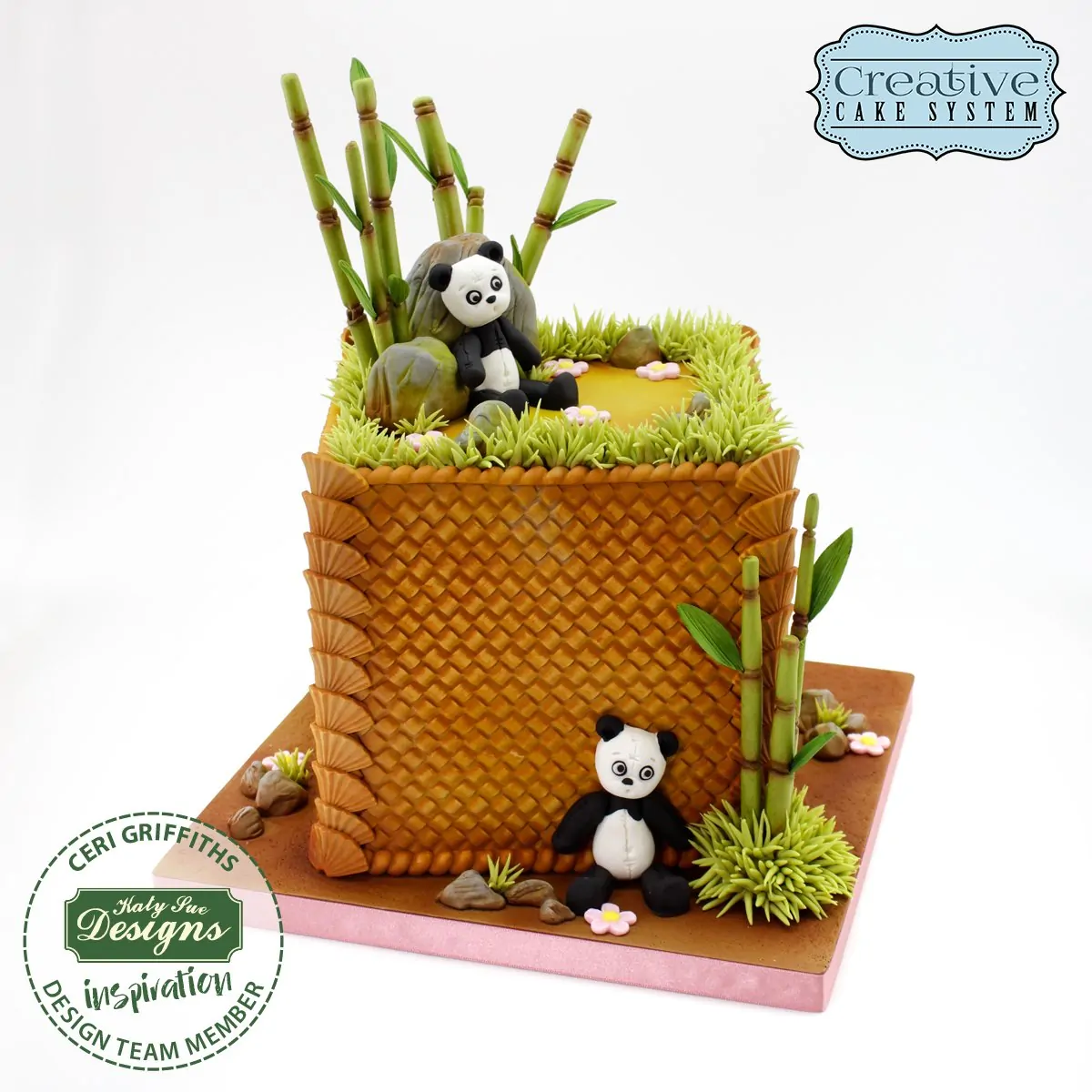 Katy sue designs - continuous rattan basket weave textured bij cake, bake & love 8 Katy sue designs - continuous rattan basket weave textured - afbeelding 4