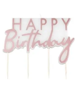 Alternative view of Candle - Rose Gold Happy Birthday
