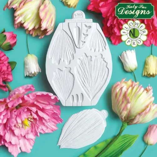 Katy sue flower pro - peony & tulip silicone mould & veiner