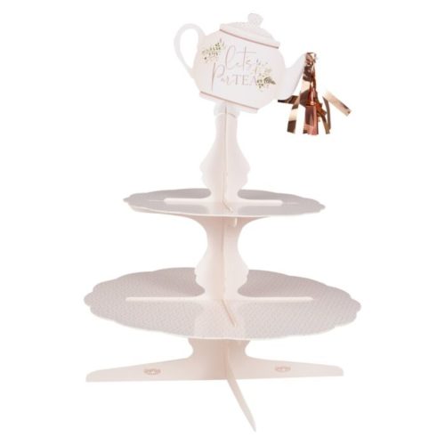 Cake stand - floral tea pot bij cake, bake & love 7