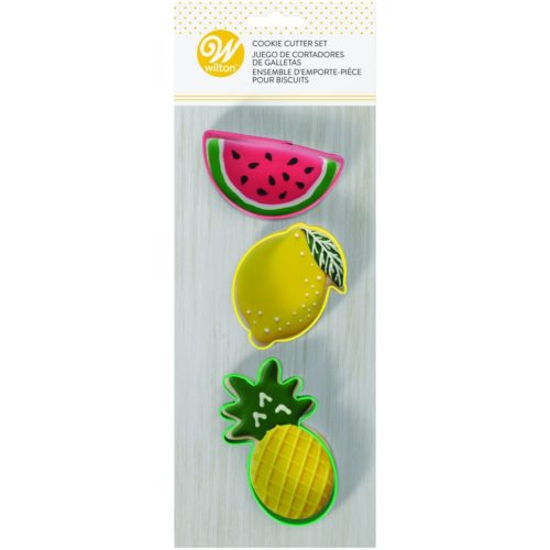 Wilton cookie cutters pineapple/watermelon/lemon set/3 bij cake, bake & love 5