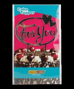 Caketopper For You zilver