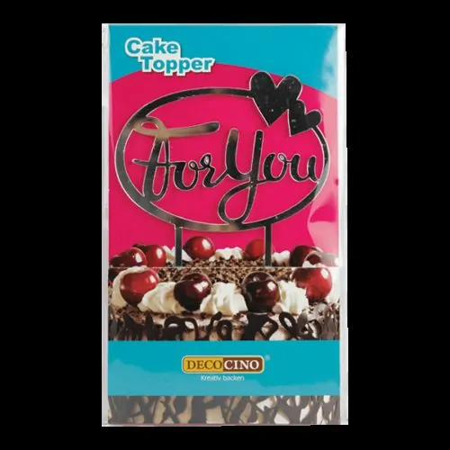 Caketopper for you zilver