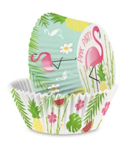Flamingo cupcake bakjes 36 stuks