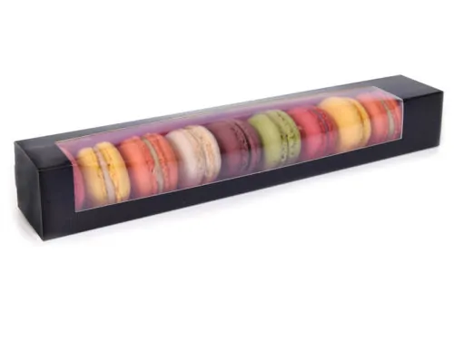 House of marie - macaron doosje  zwart/roze large - afbeelding 3