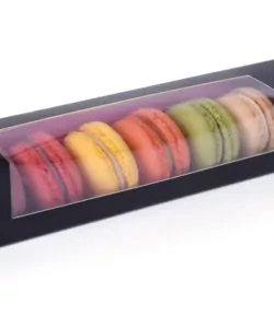 House of marie - macaron doosje zwart/roze medium bij cake, bake & love 10