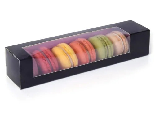 House of marie - macaron doosje  zwart/roze medium - afbeelding 3