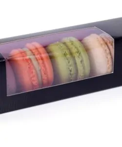 House of Marie - Macaron doosje  zwart/roze small