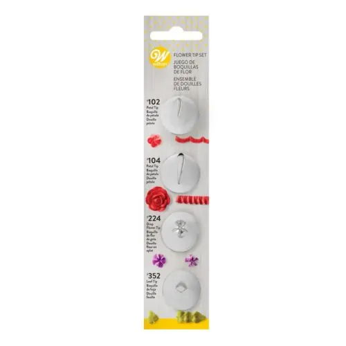 Wilton decorating tip set flower #102, #104, #224, #352