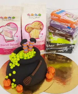 Halloween Heksenketel Taartje Pakket + stap-voor-stap instructiefilmpje (zonder bakvorm)
