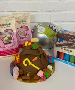 Zak van Sinterklaas Taartje Pakket + stap-voor-stap instructiefilmpje (met bakvorm)