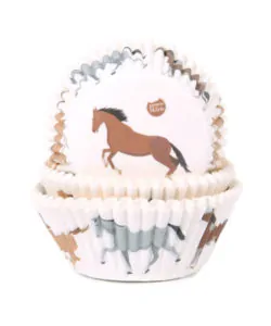 House of Marie Baking Cups Paarden pk/50