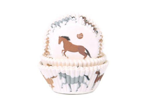 House of marie baking cups paarden pk/50 bij cake, bake & love 5
