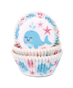 House of Marie Baking Cups Walvis/Gender reveal