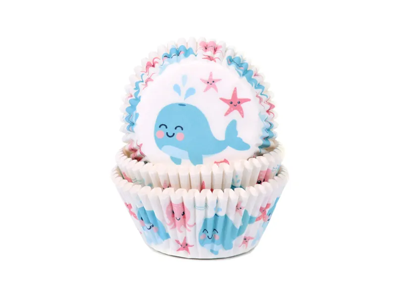 House of marie baking cups walvis/gender reveal bij cake, bake & love 5 House of marie baking cups walvis/gender reveal