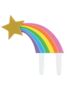 Caketopper Regenboog ster - 111 x 120 mm
