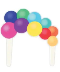 Caketopper Ballonnen boog - 140 x 140 mm