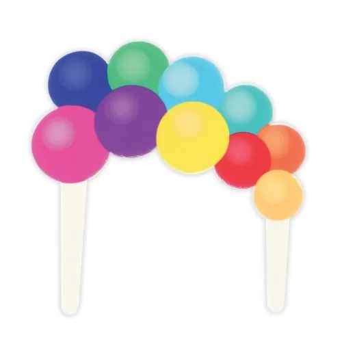 Caketopper ballonnen boog - 140 x 140 mm