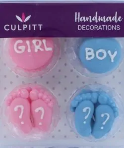 Culpitt Suikerdecoratie Gender Reveal pk/12