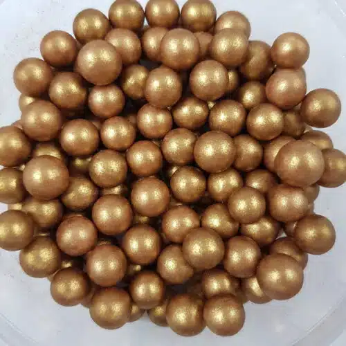 Sprinkley sprinkles - gouden parels groot 7mm 80 gram