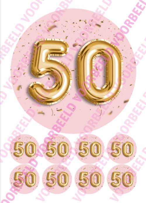 50 jaar1 18 cm + 8 cupcakes bij cake, bake & love 5
