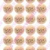 Eetbare cupcakeprint 50 jaar 2 - 24 cupcake rondjes bij cake, bake & love 3