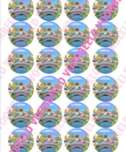 Eetbare Cupcakeprint Animal Crossing 2 - 24 cupcake rondjes
