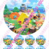 Eetbare taartprint animal crossing 3 - 18 cm rond + 8 cupcake rondjes bij cake, bake & love 3