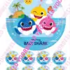 Eetbare taartprint baby shark 2 - 18 cm rond + 8 cupcake rondjes bij cake, bake & love 4 Eetbare taartprint baby shark 2 - 18 cm rond + 8 cupcake rondjes bij cake, bake & love 3