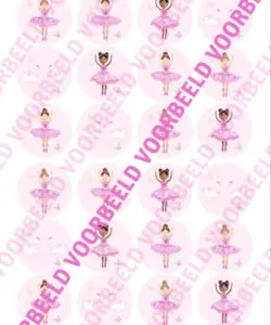 Eetbare Cupcakeprint Ballet 1 - 24 cupcake rondjes