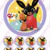 Eetbare taartprint bing 1 - 18 cm rond + 8 cupcake rondjes bij cake, bake & love 1