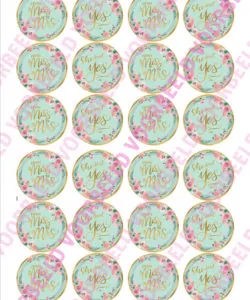 Eetbare Cupcakeprint Bride 1 - 24 cupcake rondjes